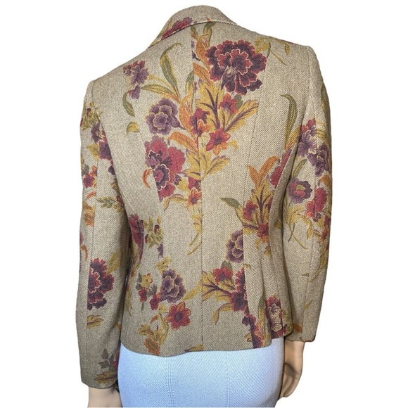 Vintage Pendleton women’s Elegant Floral petite Blazer size 8 - Picture 4 of 11